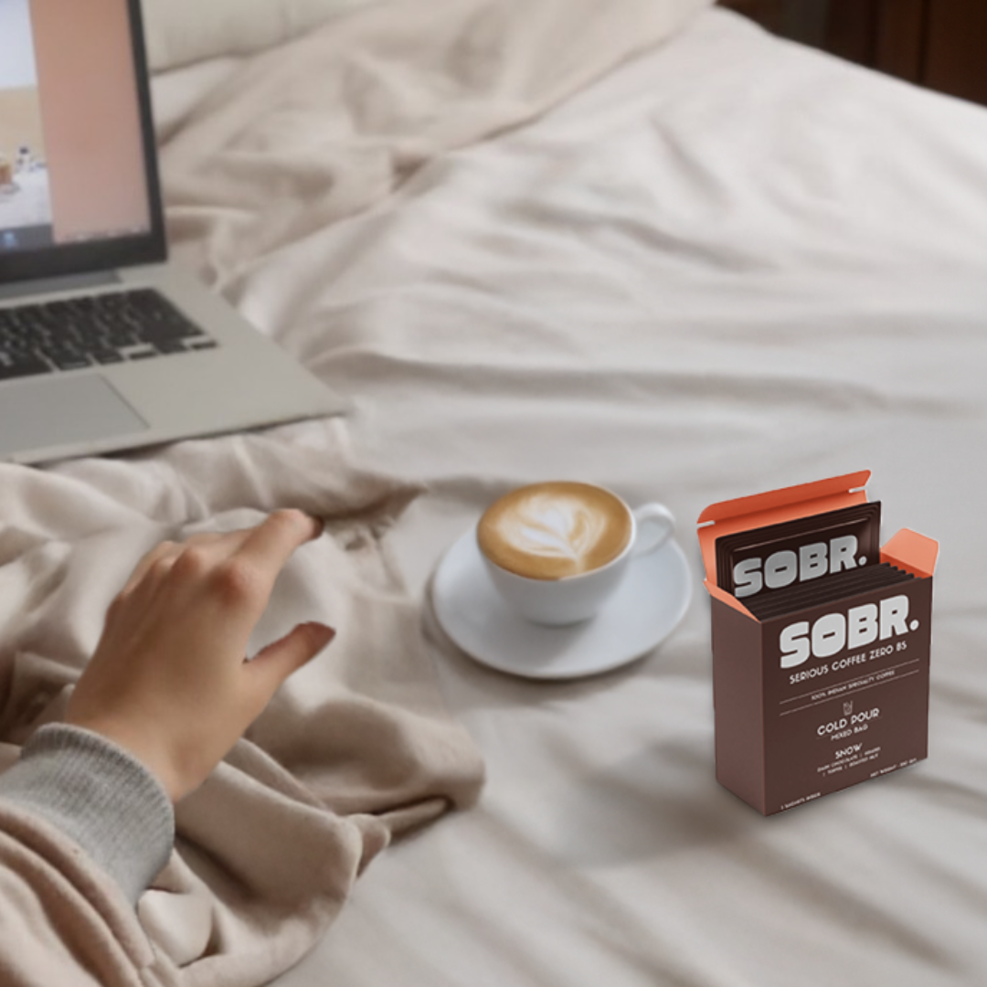 Kick back. Pour up. Let SOBR do the rest Calm, clear, caffeinated.