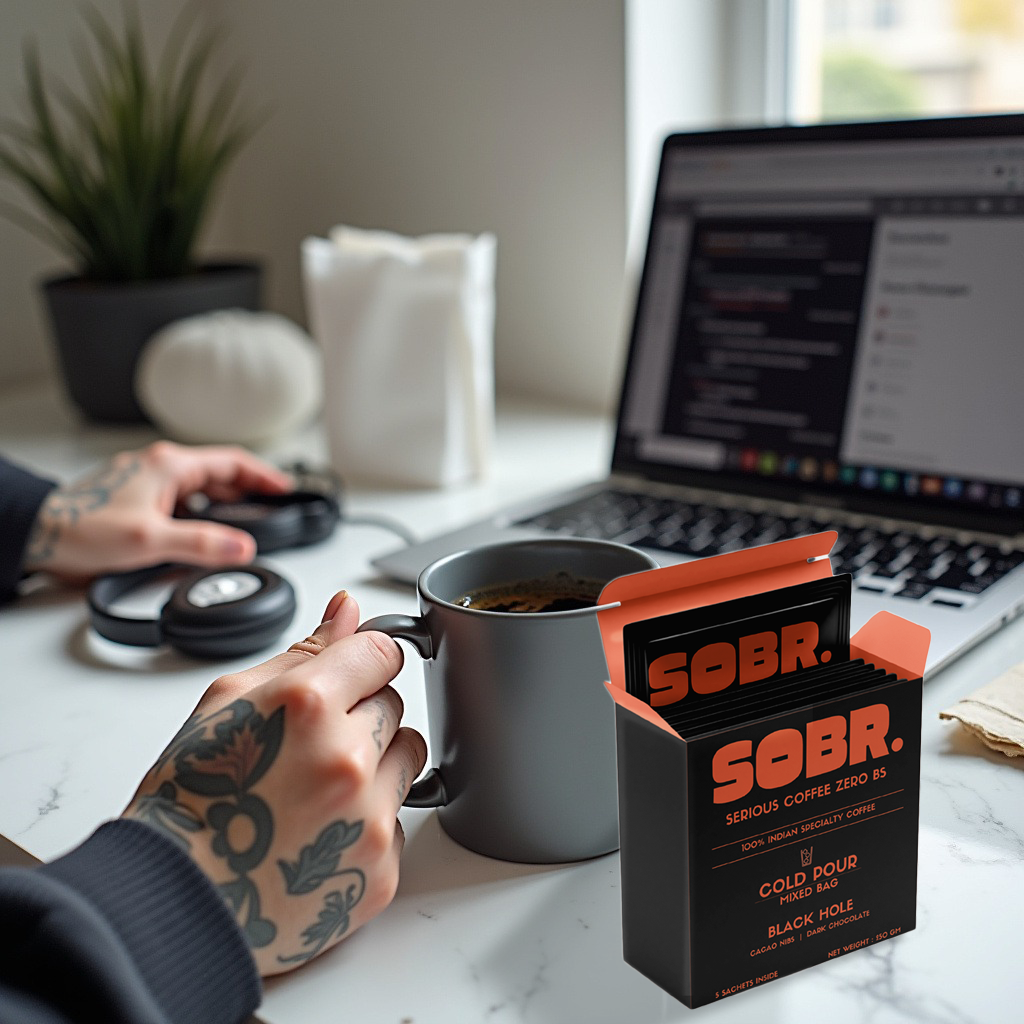 Zero shortcuts. Zero BS. 100% SOBR. Hustle hard. Sip SOBR.