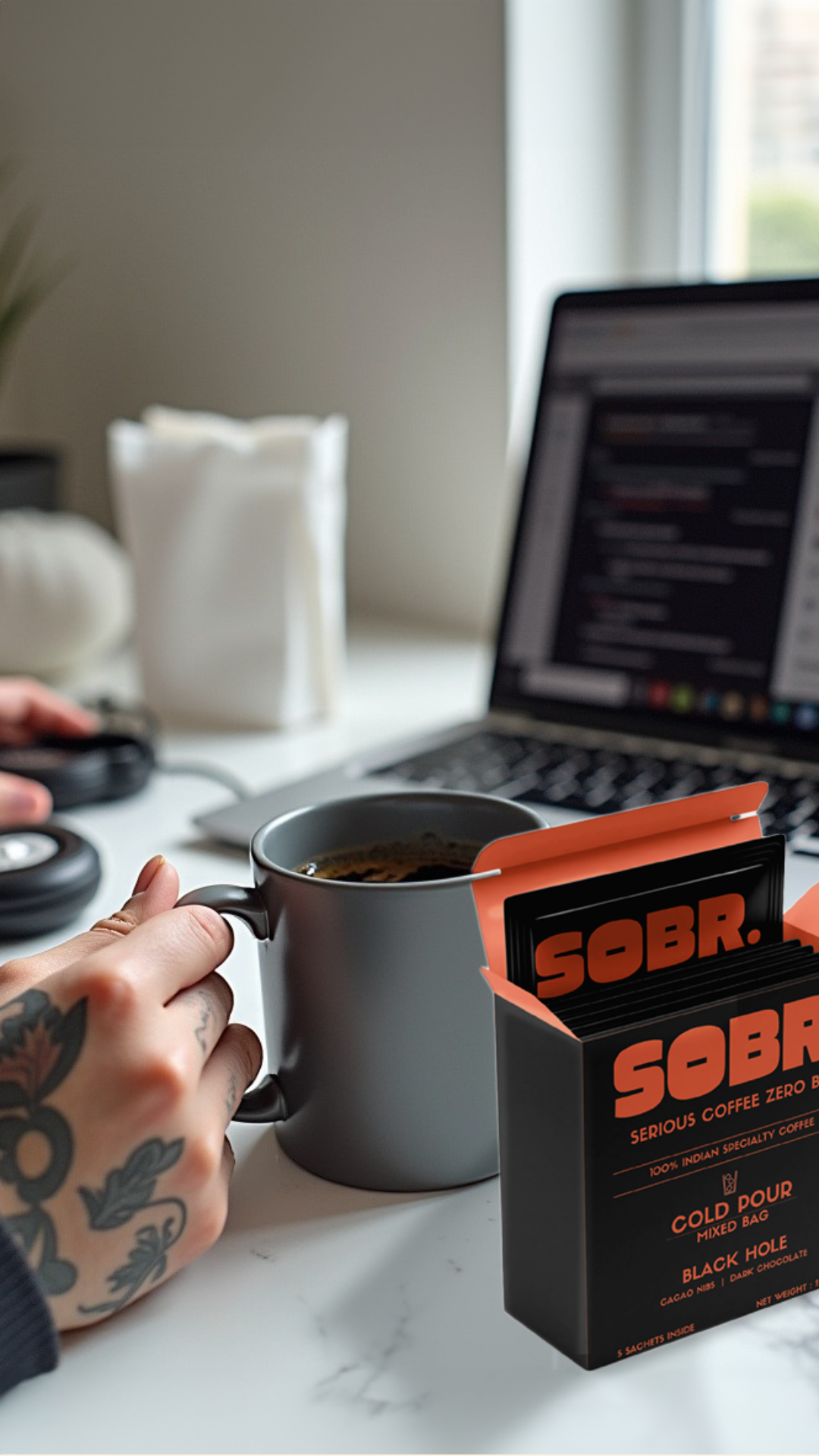Zero shortcuts. Zero BS. 100% SOBR. Hustle hard. Sip SOBR.